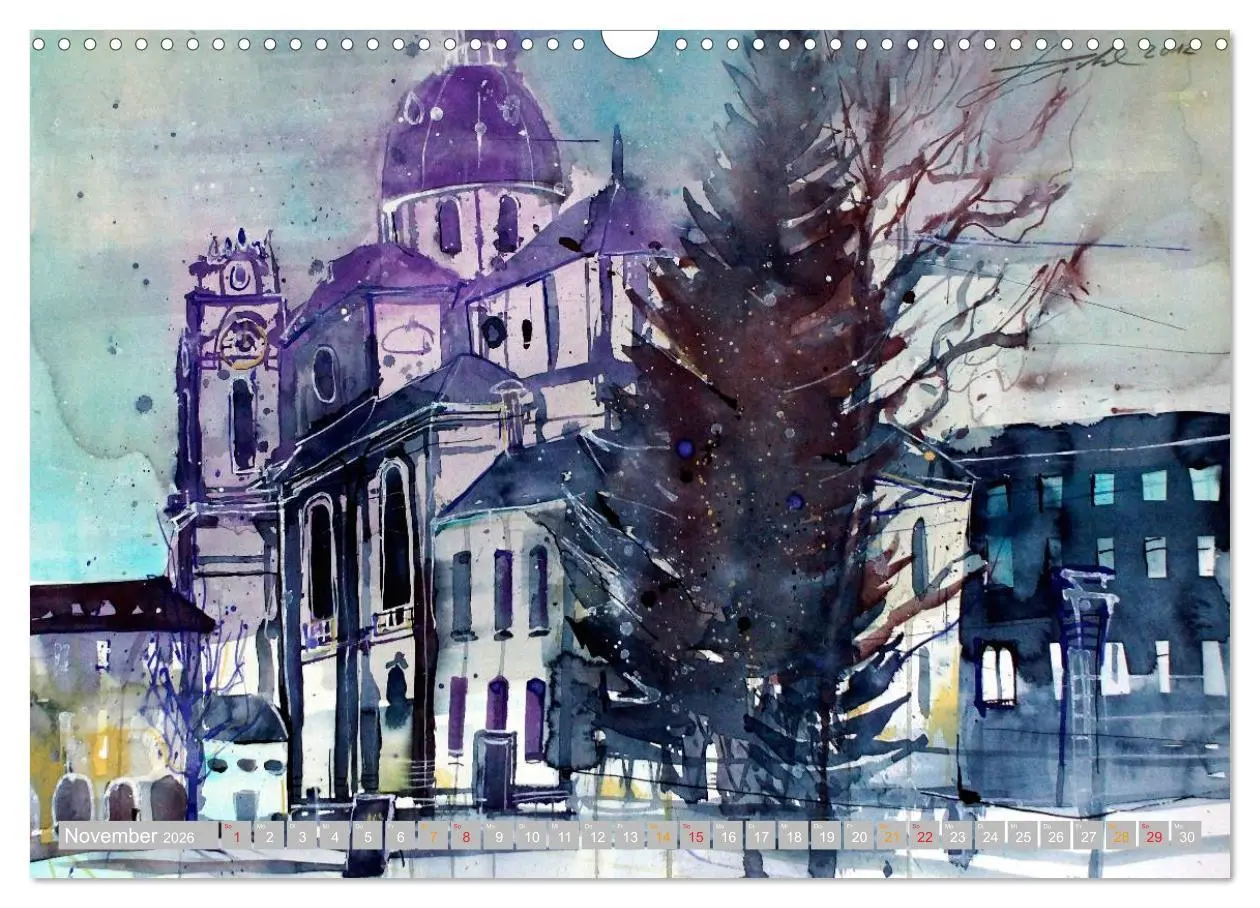 Bild: 9783516086478 | Aquarelle aus der Mozartstadt Salzburg (Wandkalender 2026 DIN A3...