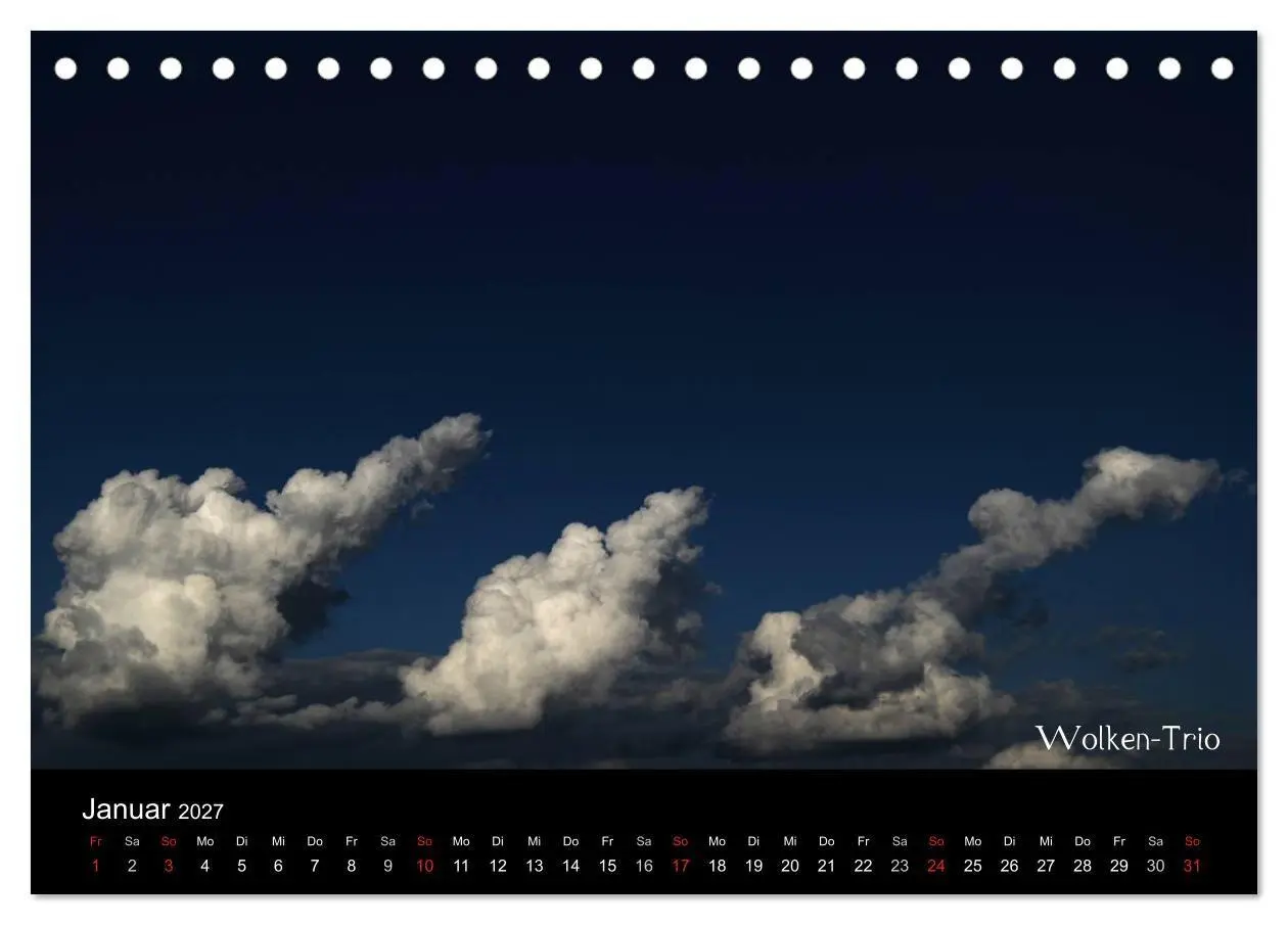 Bild: 9783594206478 | Wolken-Kunstwerke (Tischkalender 2027 DIN A5 quer), CALVENDO...