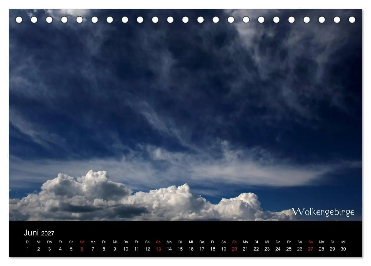 Bild: 9783594206478 | Wolken-Kunstwerke (Tischkalender 2027 DIN A5 quer), CALVENDO...