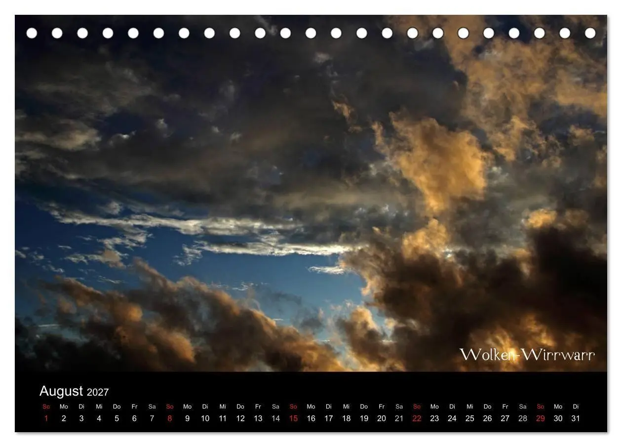 Bild: 9783594206478 | Wolken-Kunstwerke (Tischkalender 2027 DIN A5 quer), CALVENDO...