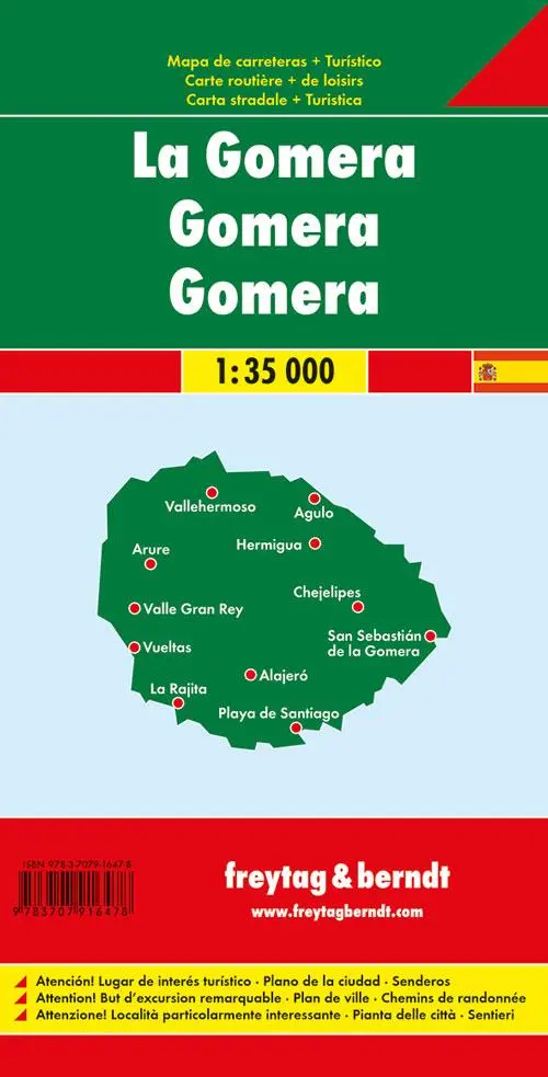 Rückseite: 9783707916478 | Gomera, Autokarte 1:35.000 | 1:35000 | (Land-)Karte | Deutsch | 2018