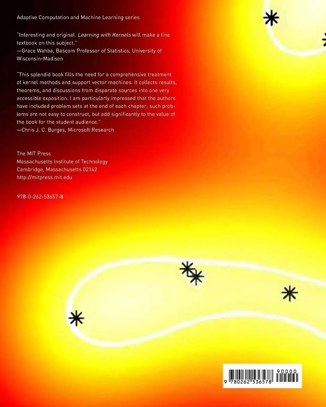 Rückseite: 9780262536578 | Learning with Kernels | Bernhard Scholkopf (u. a.) | Taschenbuch
