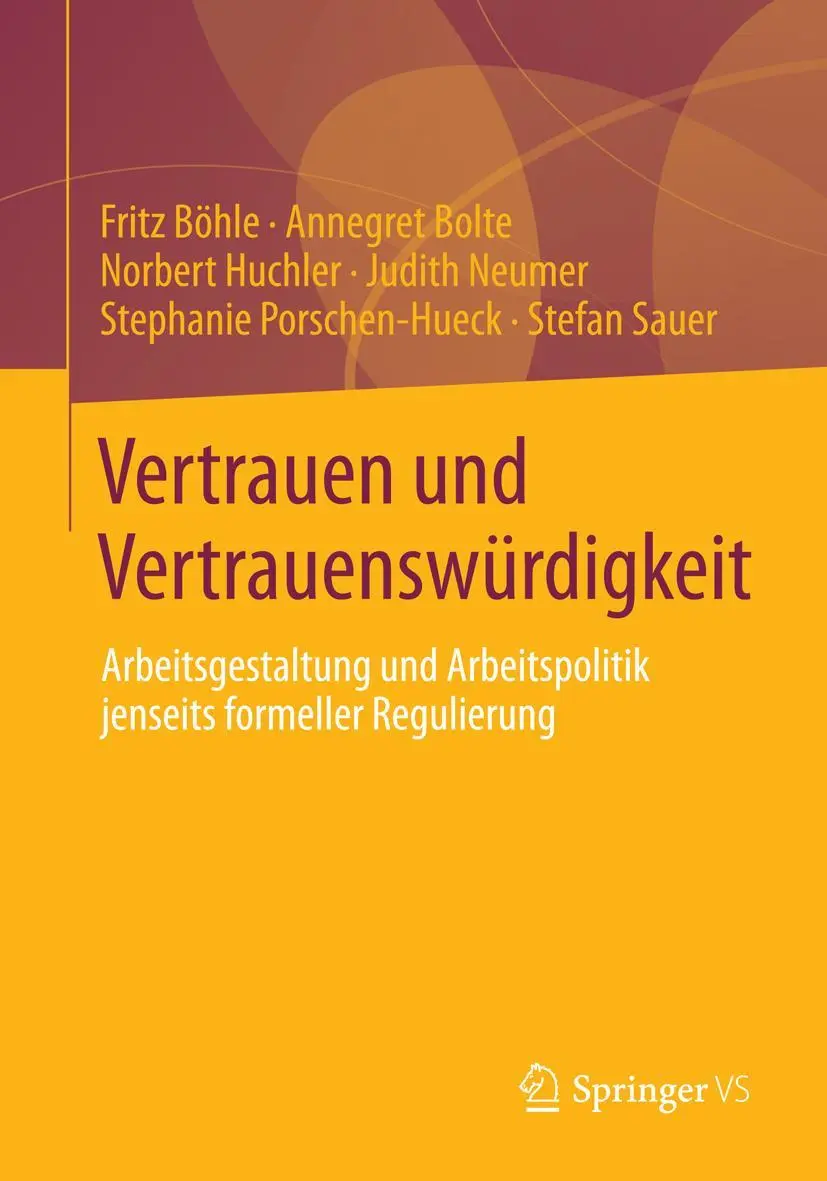 Cover: 9783658026578 | Vertrauen und Vertrauenswürdigkeit | Fritz Böhle (u. a.) | Taschenbuch