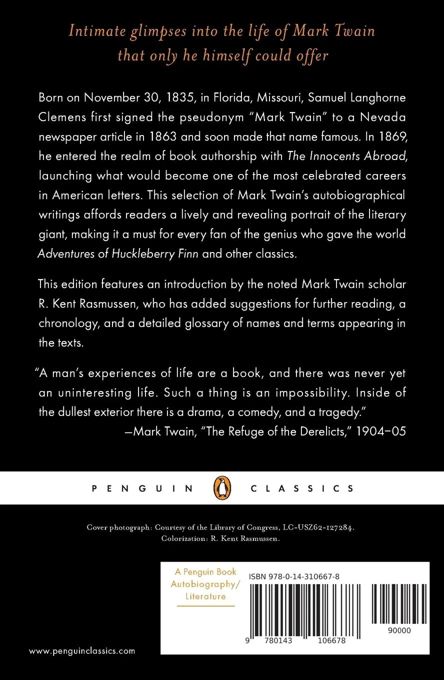 Rückseite: 9780143106678 | Autobiographical Writings | Mark Twain | Taschenbuch | Englisch | 2012
