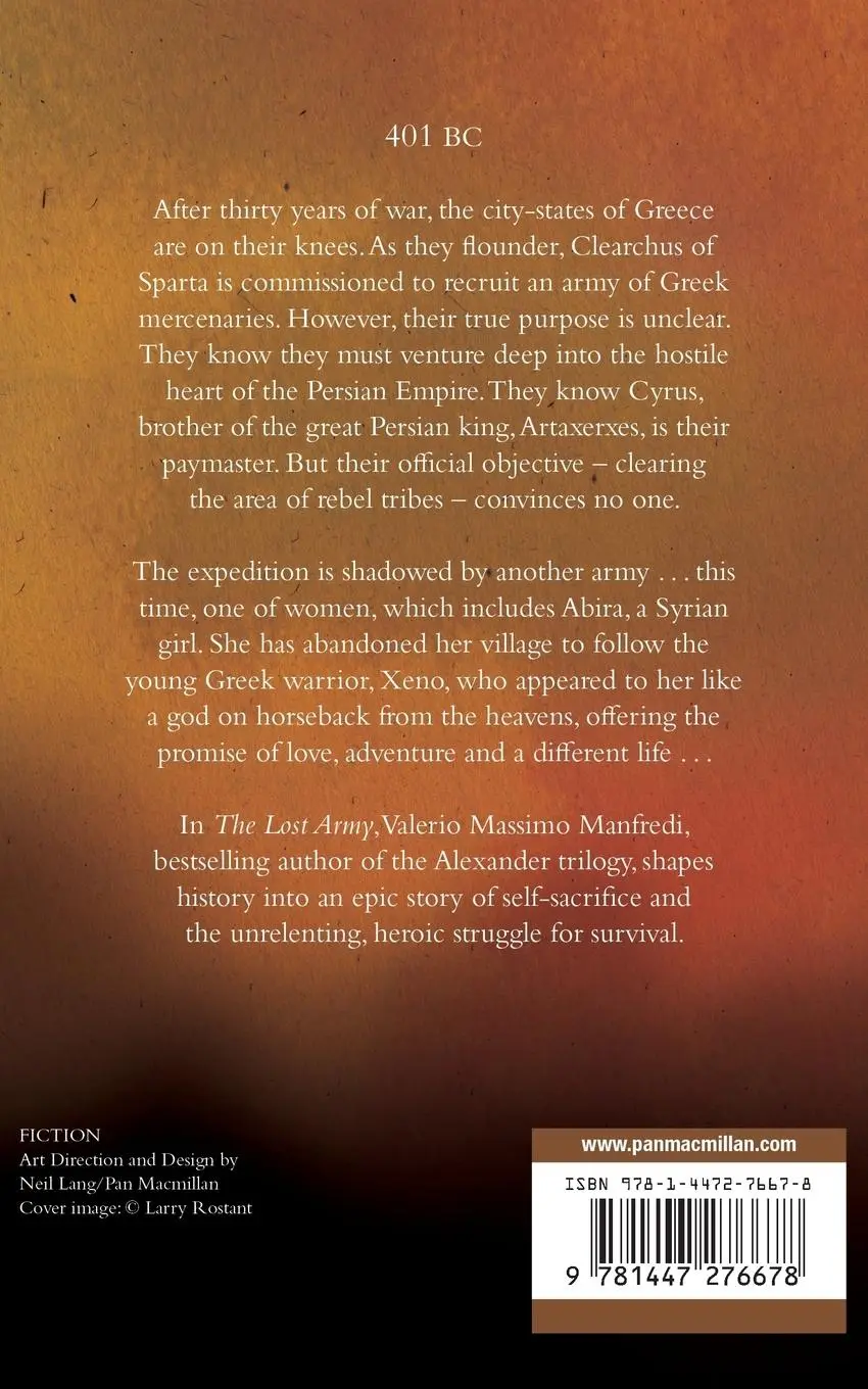 Rückseite: 9781447276678 | The Lost Army | Valerio Massimo Manfredi | Taschenbuch | Englisch