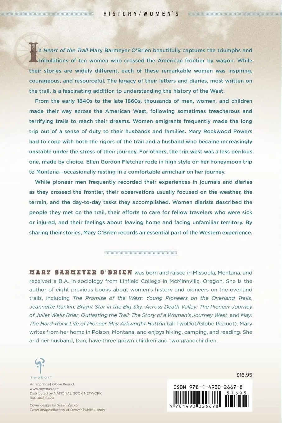 Rückseite: 9781493026678 | Heart of the Trail | Stories of Covered Wagon Women | O'Brien | Buch