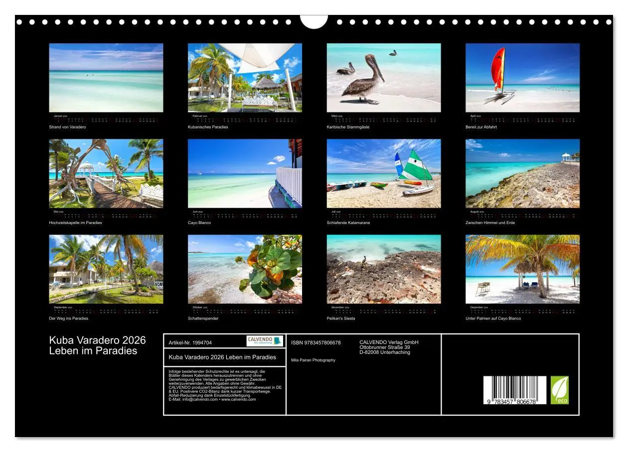 Bild: 9783457806678 | Kuba Varadero 2026 Leben im Paradies (Wandkalender 2026 DIN A3...
