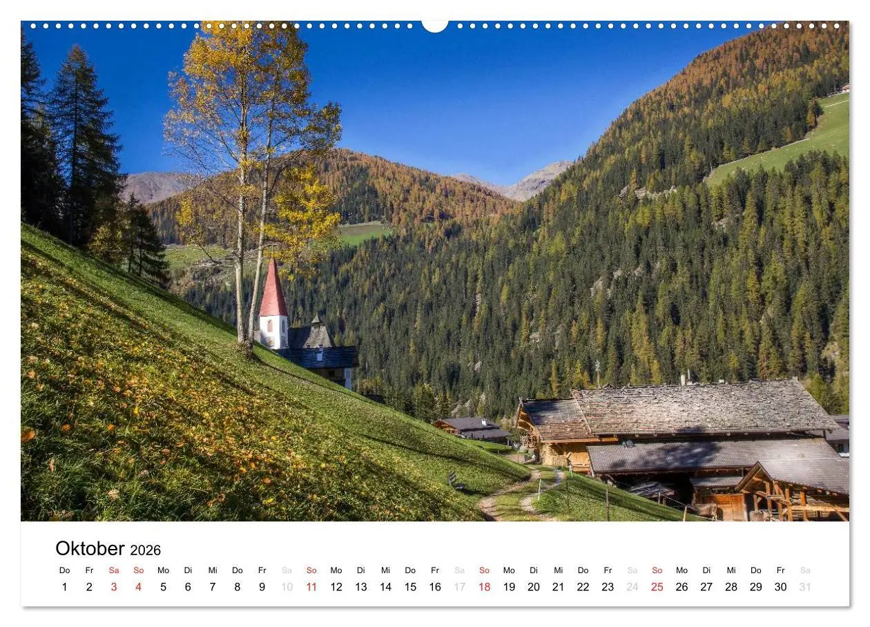Bild: 9783516066678 | Bergbauernhöfe im Ultental (Wandkalender 2026 DIN A2 quer),...
