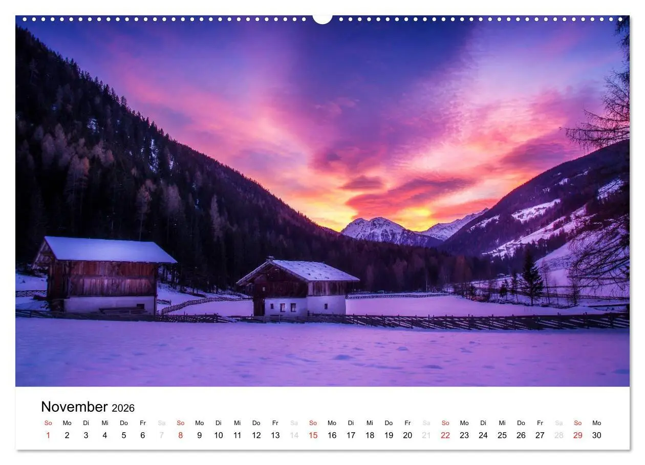 Bild: 9783516066678 | Bergbauernhöfe im Ultental (Wandkalender 2026 DIN A2 quer),...