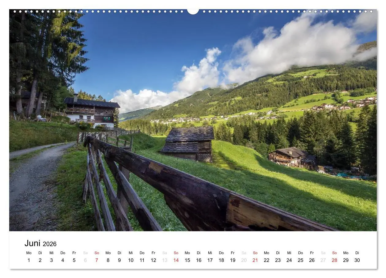 Bild: 9783516066678 | Bergbauernhöfe im Ultental (Wandkalender 2026 DIN A2 quer),...