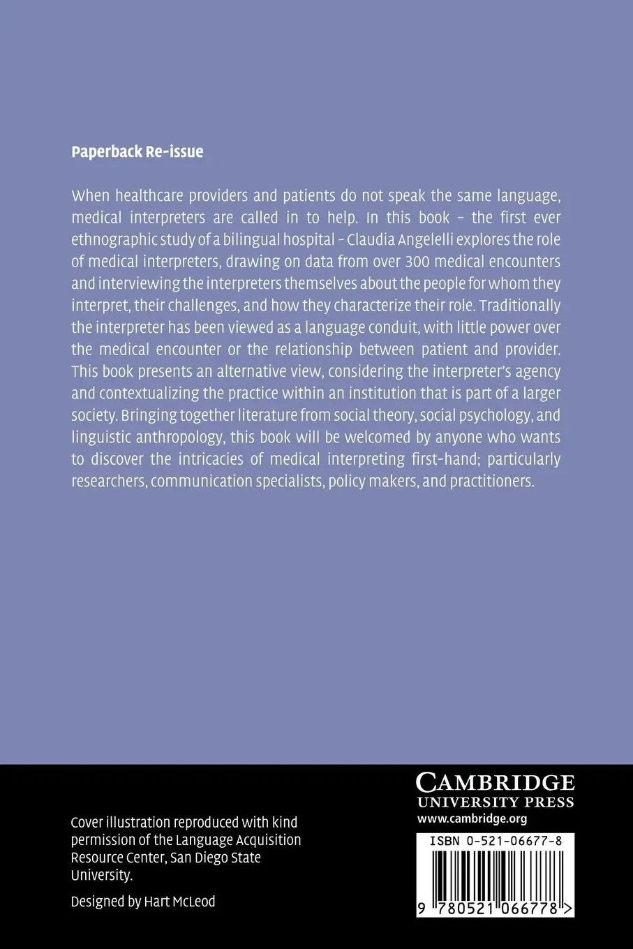 Rückseite: 9780521066778 | Medical Interpreting and Cross-Cultural Communication | Angelelli