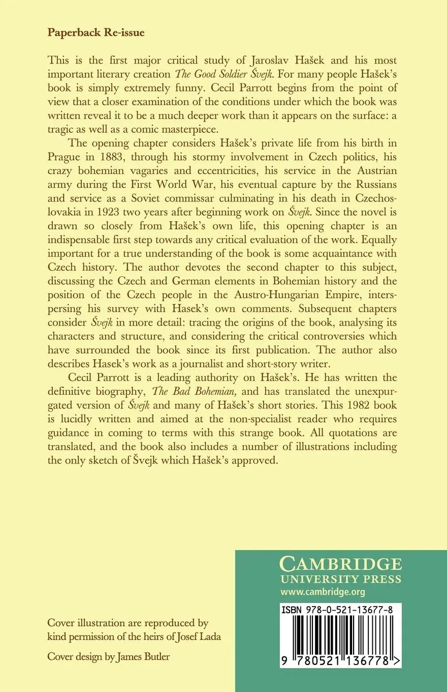 Rückseite: 9780521136778 | Jaroslav Ha Ek | A Study of Vejk and the Short Stories | Taschenbuch