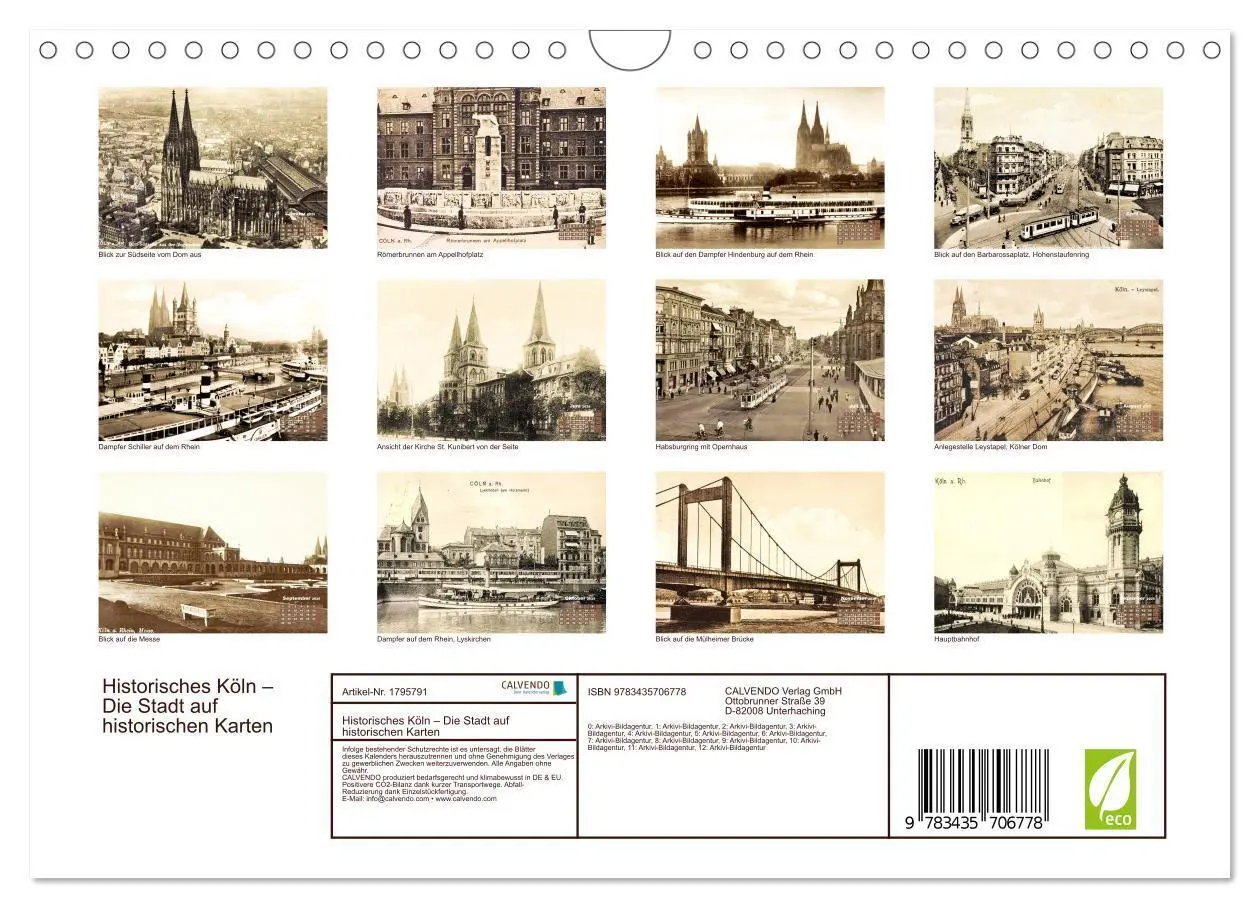 Bild: 9783435706778 | Historisches Köln - Die Stadt auf historischen Karten (Wandkalender...