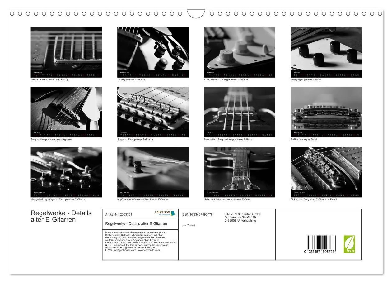 Bild: 9783457896778 | Regelwerke - Details alter E-Gitarren (Wandkalender 2026 DIN A3...