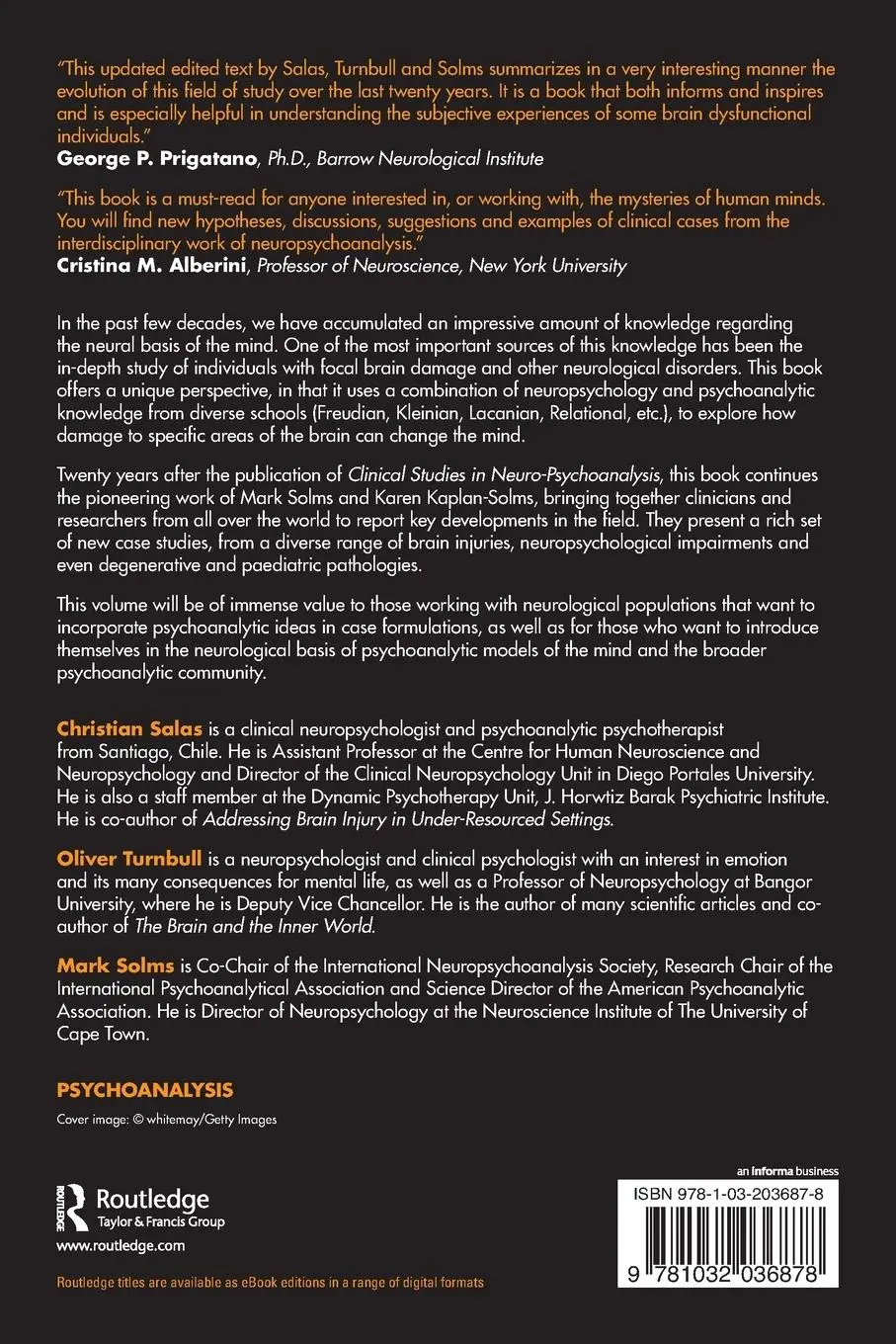 Rückseite: 9781032036878 | Clinical Studies in Neuropsychoanalysis Revisited | Salas (u. a.)