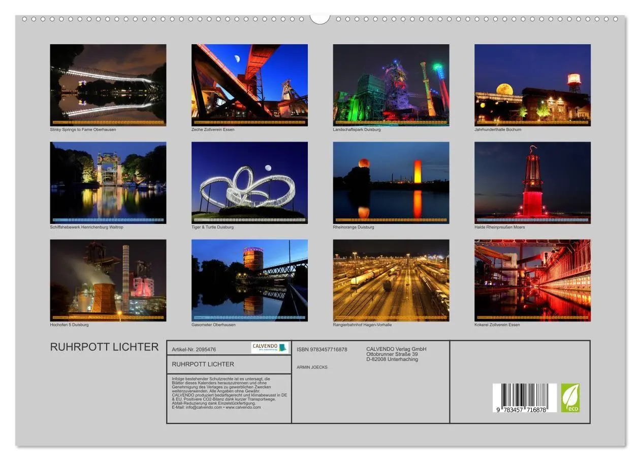 Bild: 9783457716878 | RUHRPOTT LICHTER (hochwertiger Premium Wandkalender 2026 DIN A2...