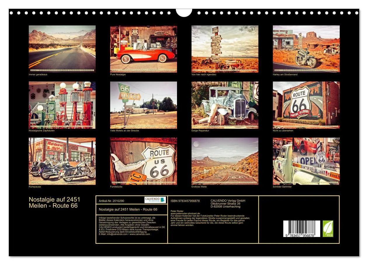 Bild: 9783457956878 | Nostalgie auf 2451 Meilen - Route 66 (Wandkalender 2026 DIN A3...