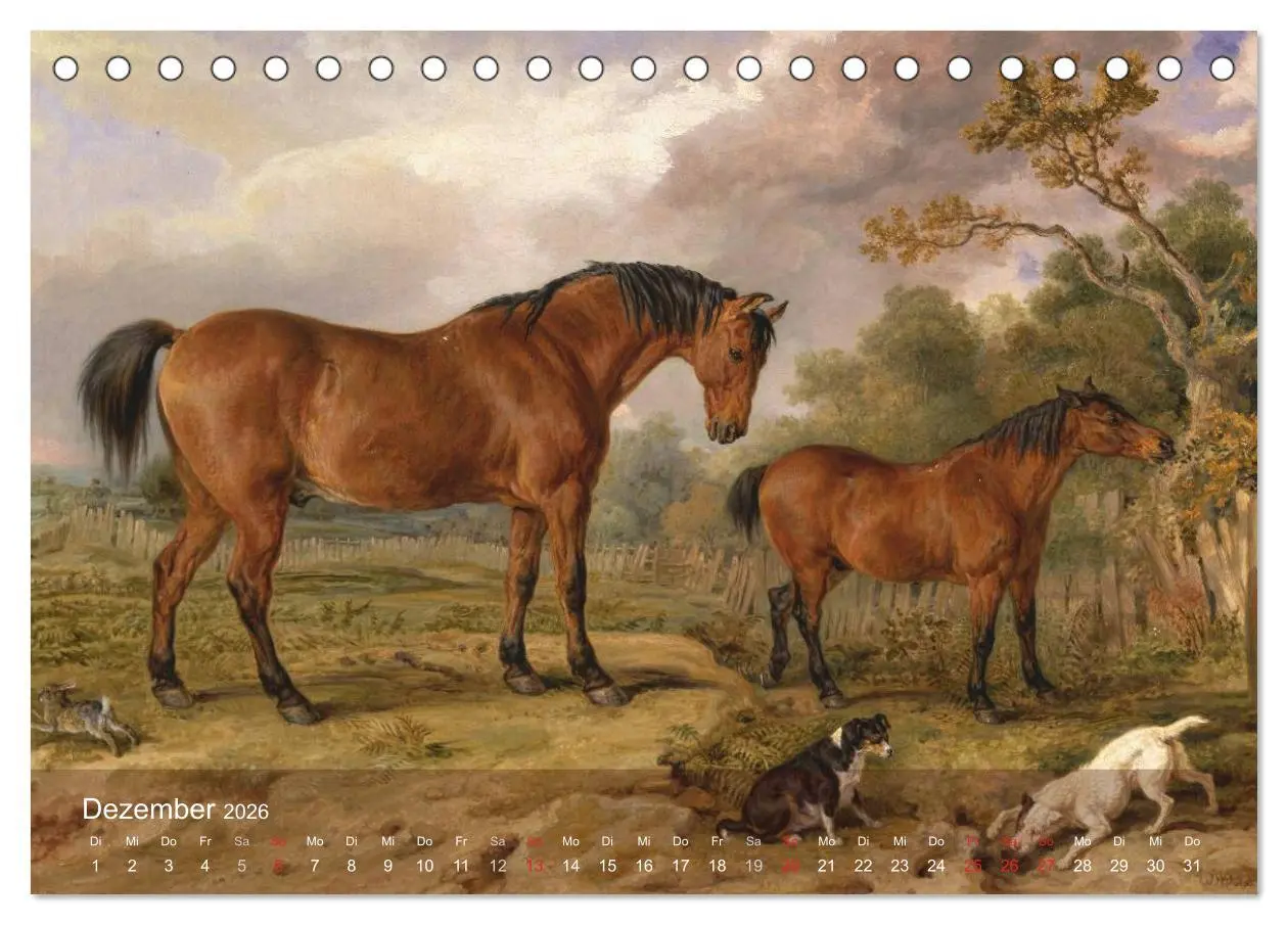 Bild: 9783516116878 | Pferde-Ölgemälde - Die Kunst der alten Meister (Tischkalender 2026...