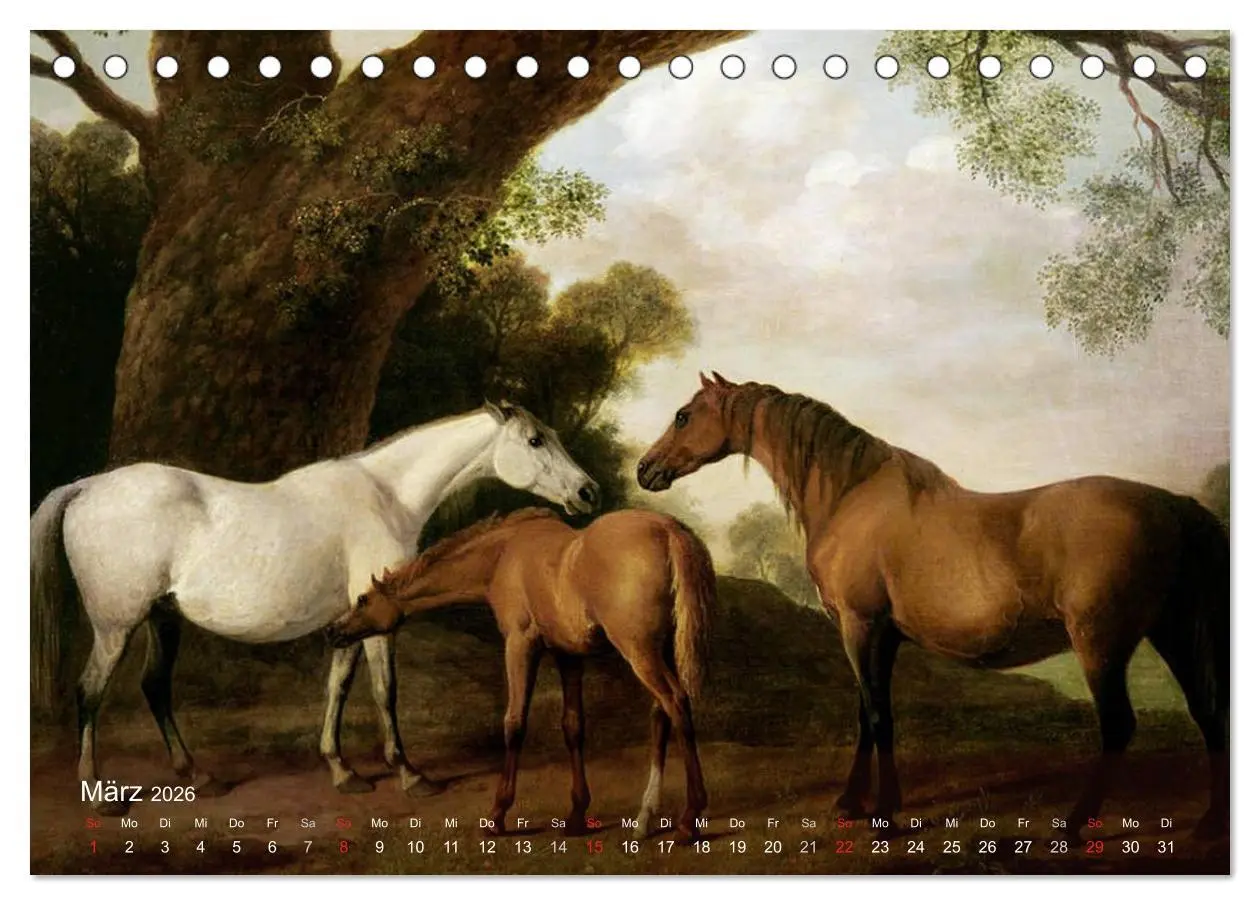 Bild: 9783516116878 | Pferde-Ölgemälde - Die Kunst der alten Meister (Tischkalender 2026...