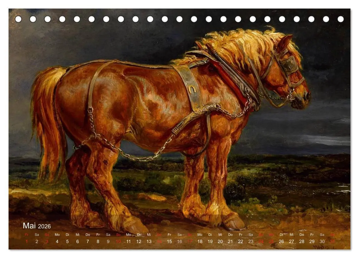 Bild: 9783516116878 | Pferde-Ölgemälde - Die Kunst der alten Meister (Tischkalender 2026...