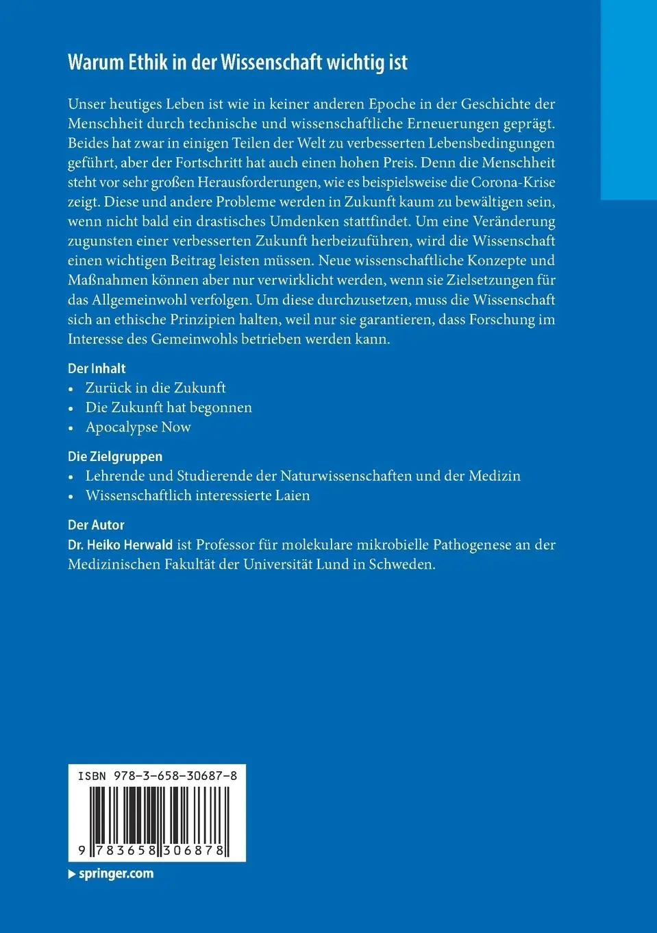 Rückseite: 9783658306878 | Warum Ethik in der Wissenschaft wichtig ist | Heiko Herwald | Buch