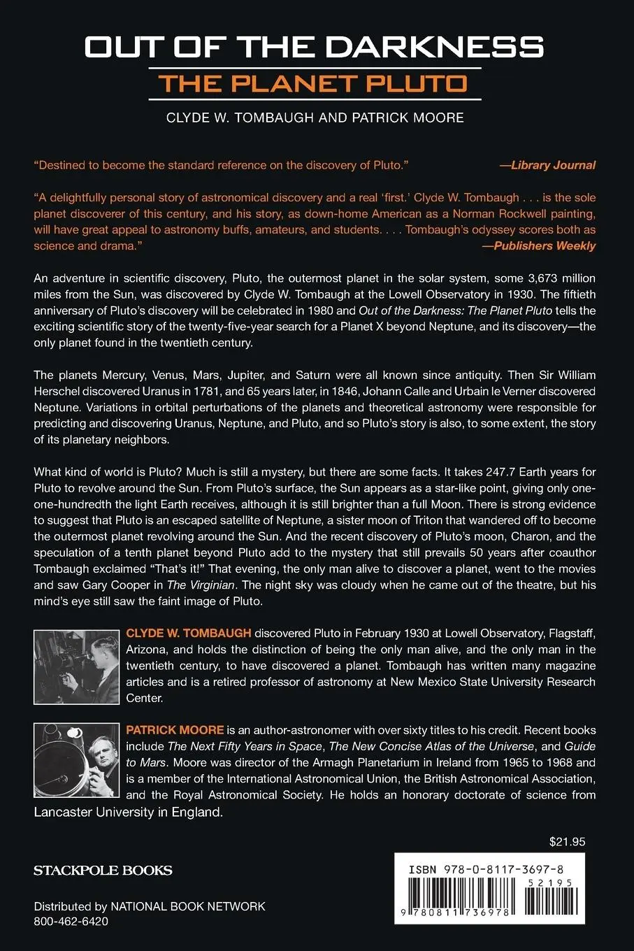 Rückseite: 9780811736978 | Out of the Darkness | The Planet Pluto | Clyde W. Tombaugh (u. a.)