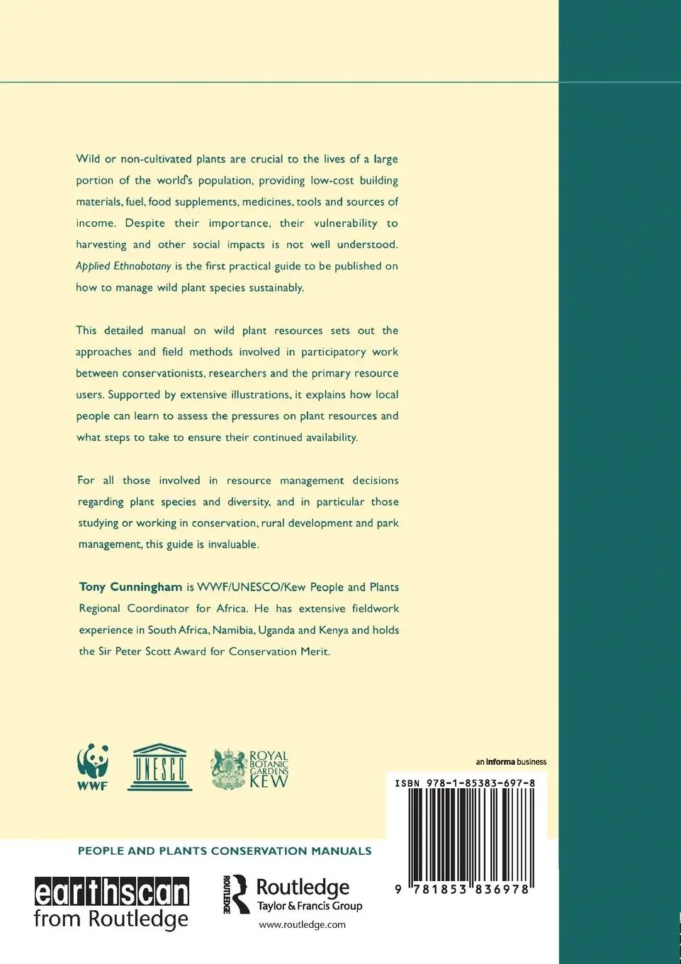 Rückseite: 9781853836978 | Applied Ethnobotany | People, Wild Plant Use and Conservation | Buch