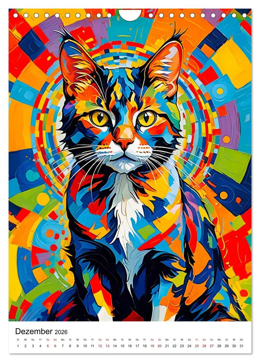 Bild: 9783457256978 | Pop-Art Katzen - Moderne, verrückte Katzenporträts (Wandkalender...