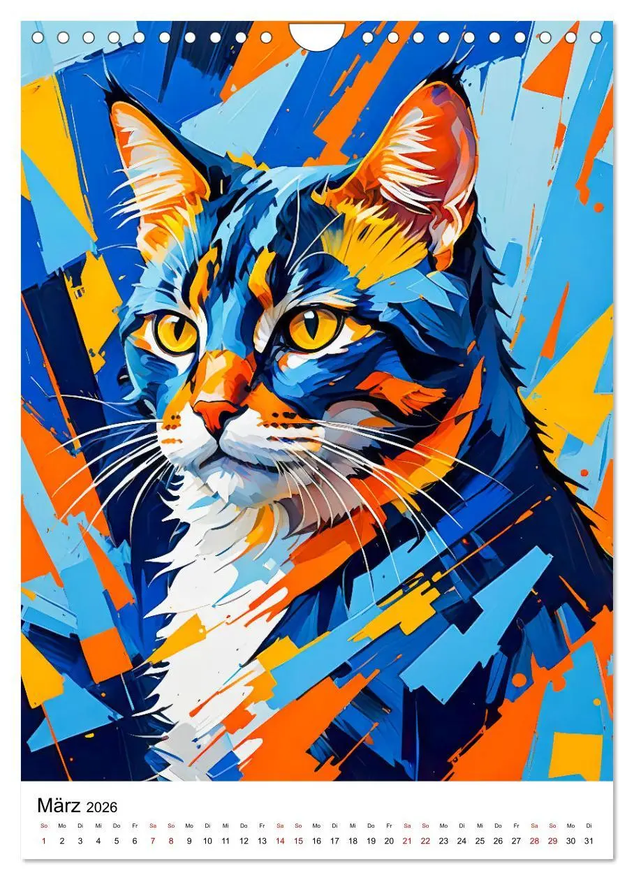 Bild: 9783457256978 | Pop-Art Katzen - Moderne, verrückte Katzenporträts (Wandkalender...