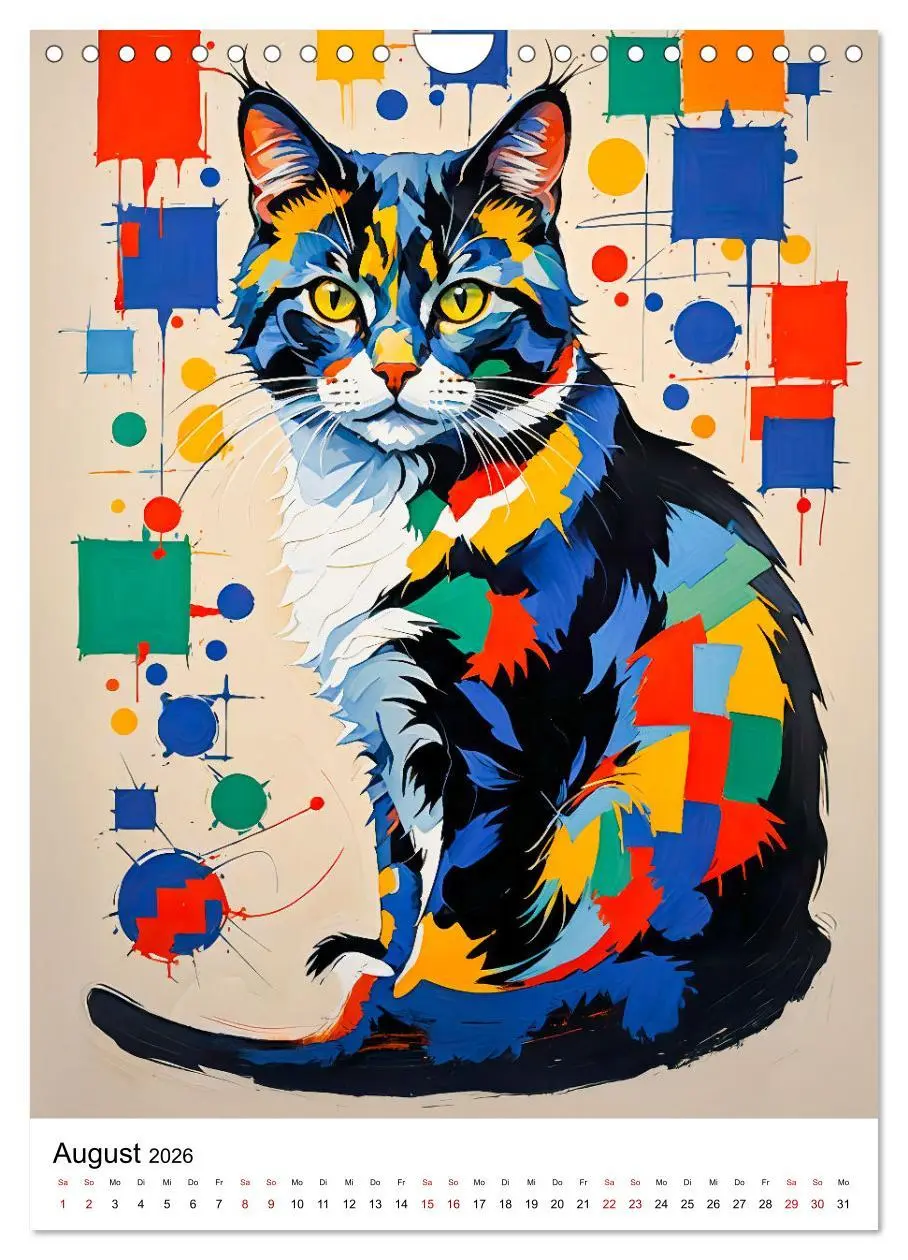 Bild: 9783457256978 | Pop-Art Katzen - Moderne, verrückte Katzenporträts (Wandkalender...