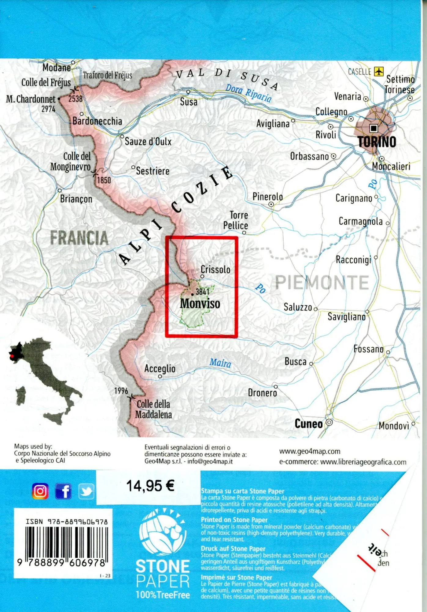 Bild: 9788899606978 | Monviso | Wanderkarte 1:25000 | (Land-)Karte | Wanderkarte Geo4Map