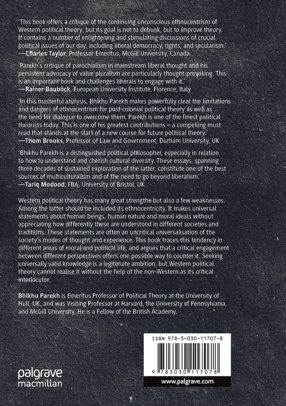 Rückseite: 9783030117078 | Ethnocentric Political Theory | The Pursuit of Flawed Universals | x