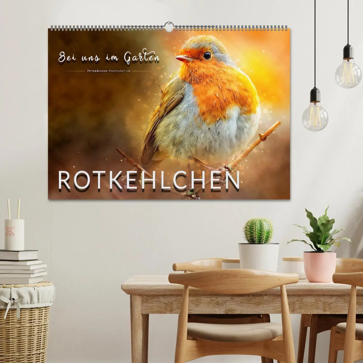 Bild: 9783457837078 | Bei uns im Garten - Rotkehlchen (Wandkalender 2026 DIN A2 quer),...
