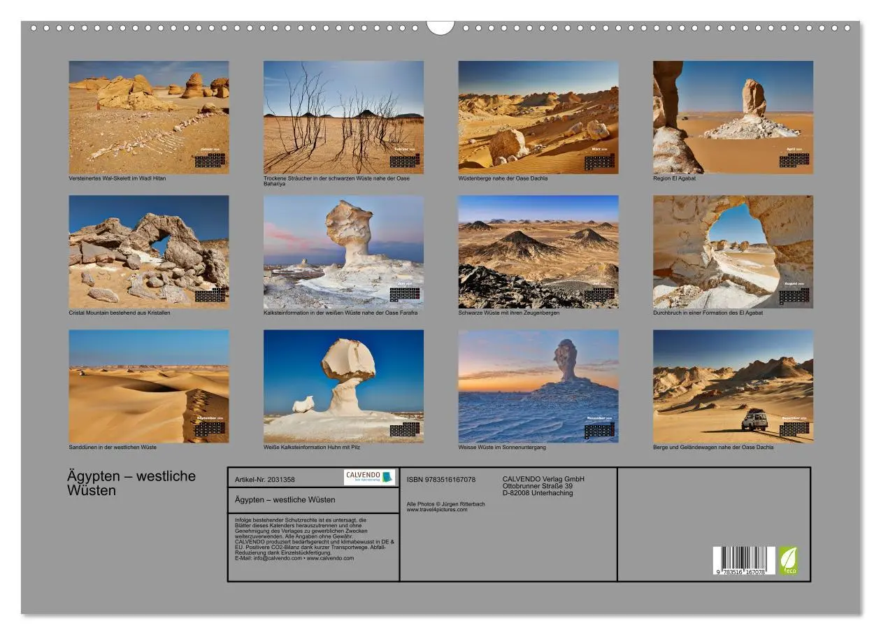 Bild: 9783516167078 | Ägypten - westliche Wüsten (Wandkalender 2026 DIN A2 quer),...