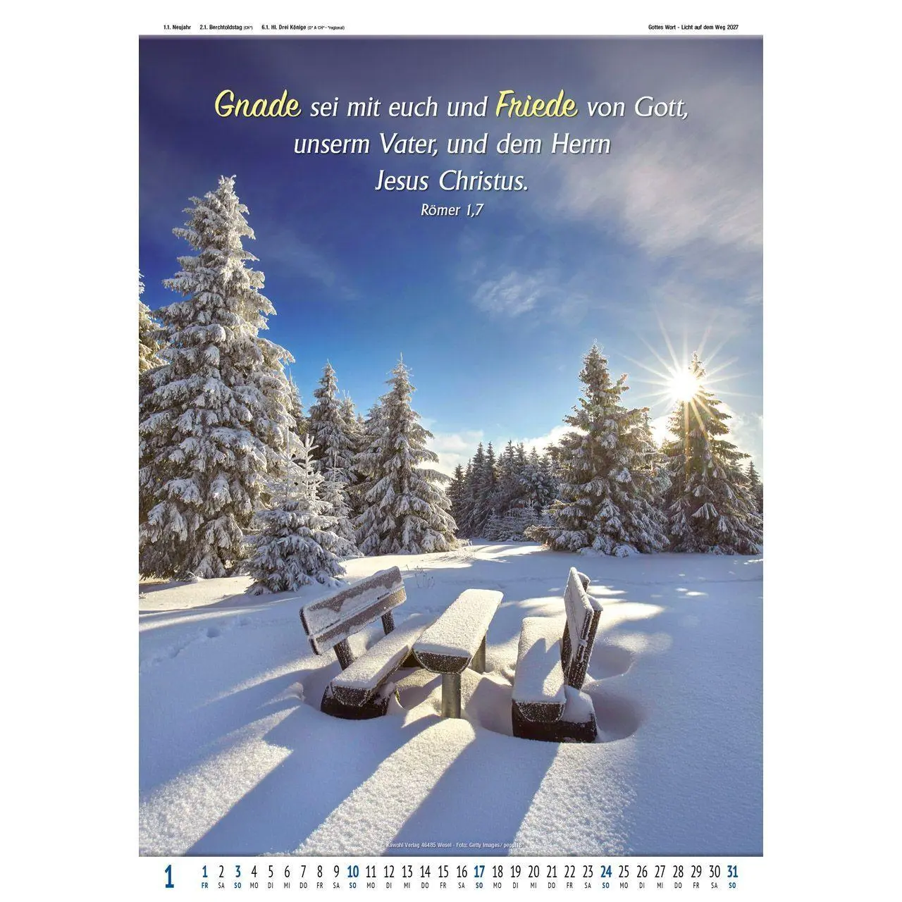 Bild: 9783754837078 | Gottes Wort - Licht auf dem Weg 2027 | Wandkalender | Kalender | 14 S.