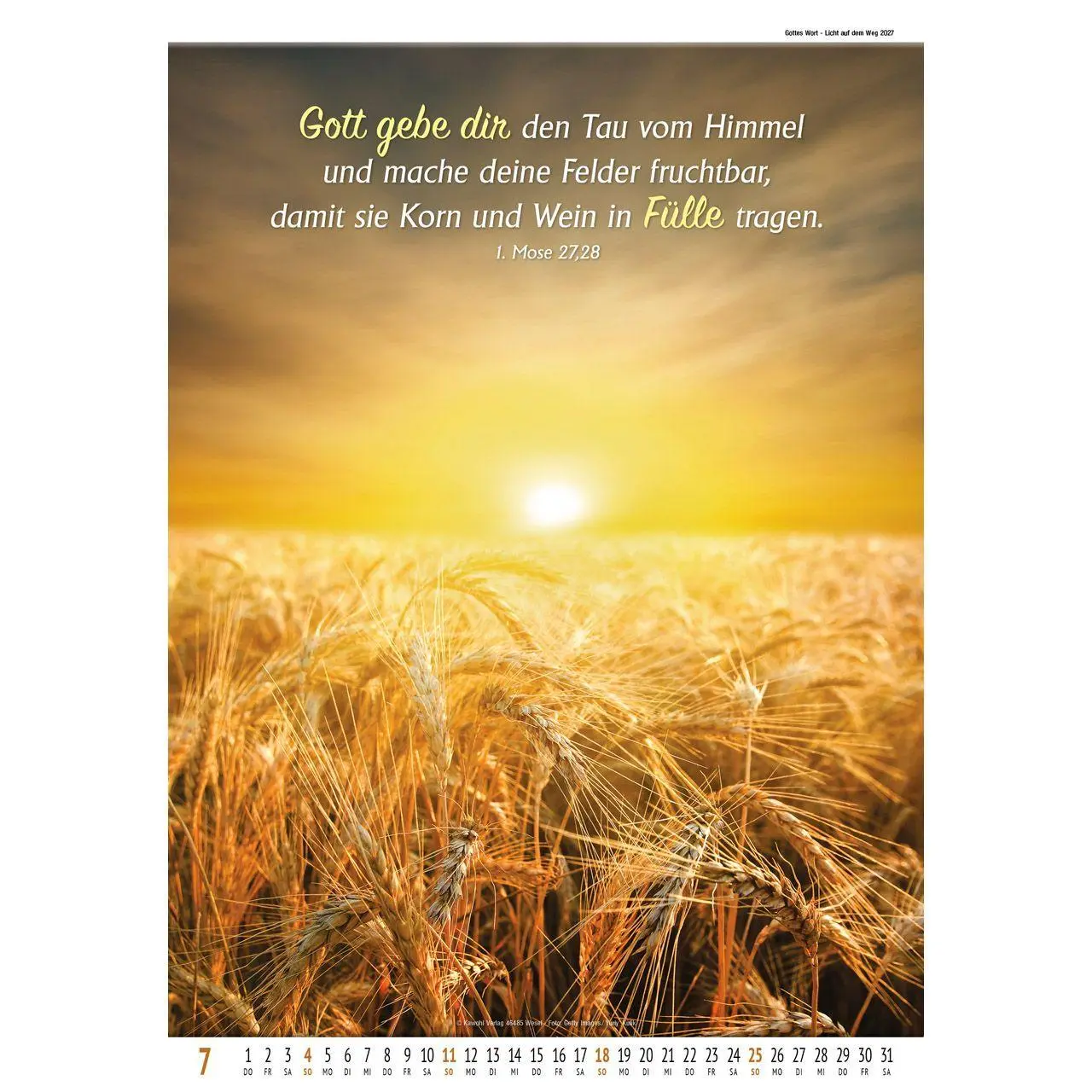 Bild: 9783754837078 | Gottes Wort - Licht auf dem Weg 2027 | Wandkalender | Kalender | 14 S.