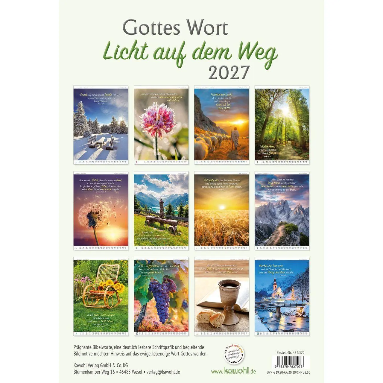 Bild: 9783754837078 | Gottes Wort - Licht auf dem Weg 2027 | Wandkalender | Kalender | 14 S.