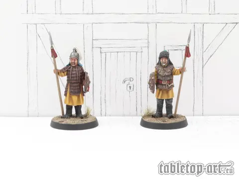 Cover: 704270727178 | Townsfolk Miniatures - Mongolian Guardians (2) | Tabletop-Art