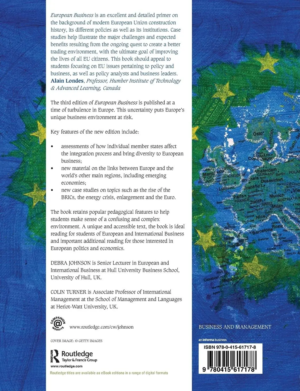 Rückseite: 9780415617178 | European Business | Debra Johnson (u. a.) | Taschenbuch | Englisch