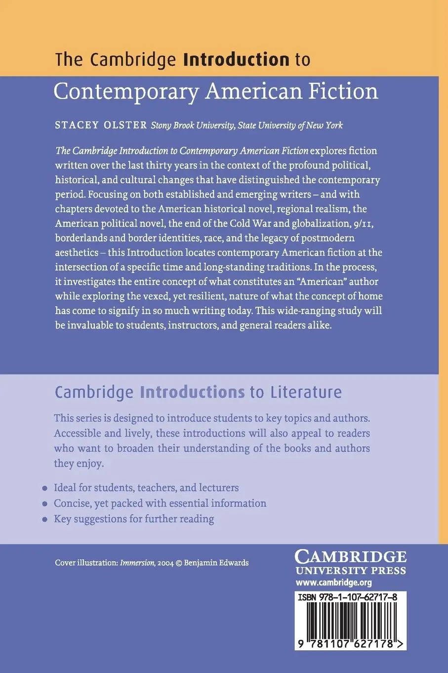 Rückseite: 9781107627178 | The Cambridge Introduction to Contemporary American Fiction | Olster