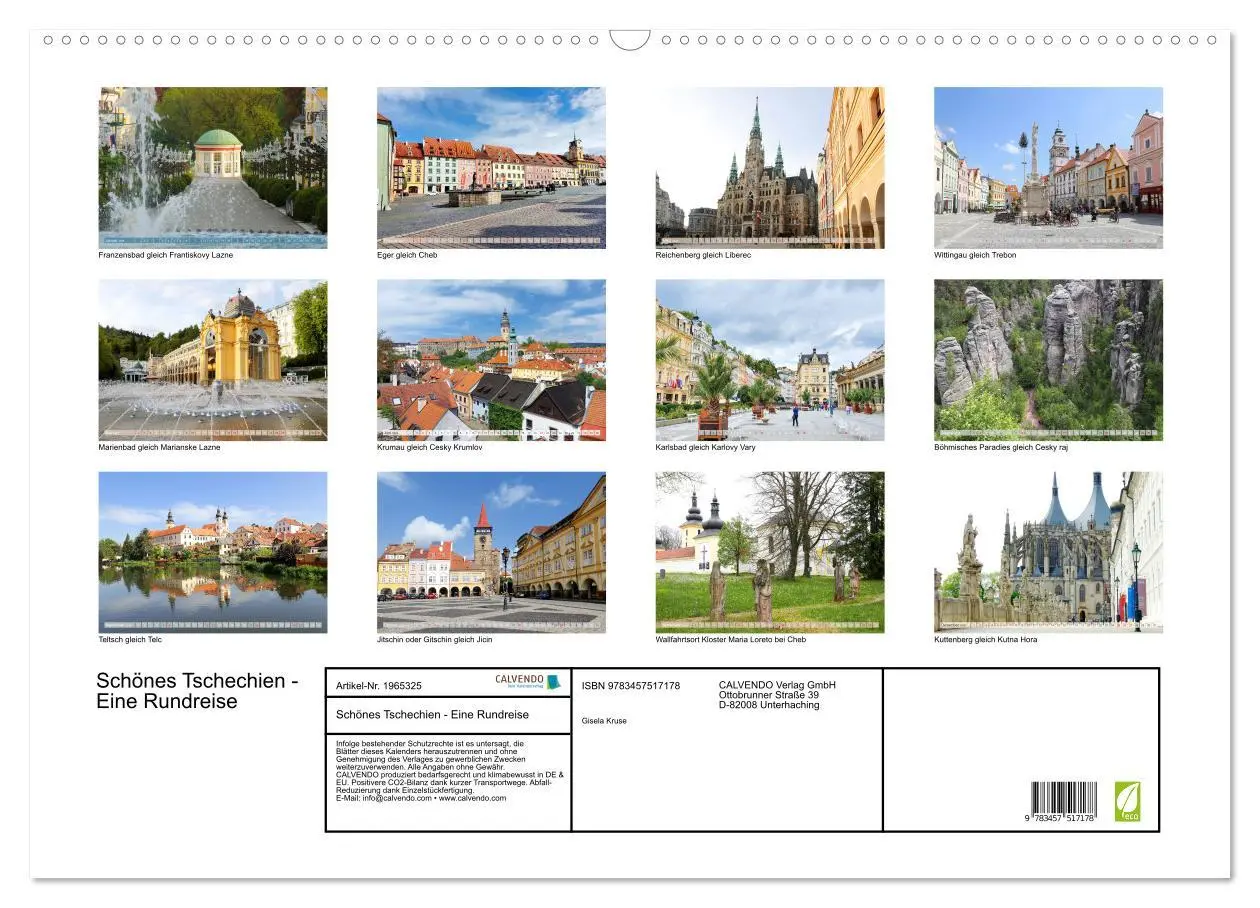 Bild: 9783457517178 | Schönes Tschechien - Eine Rundreise (Wandkalender 2026 DIN A2...