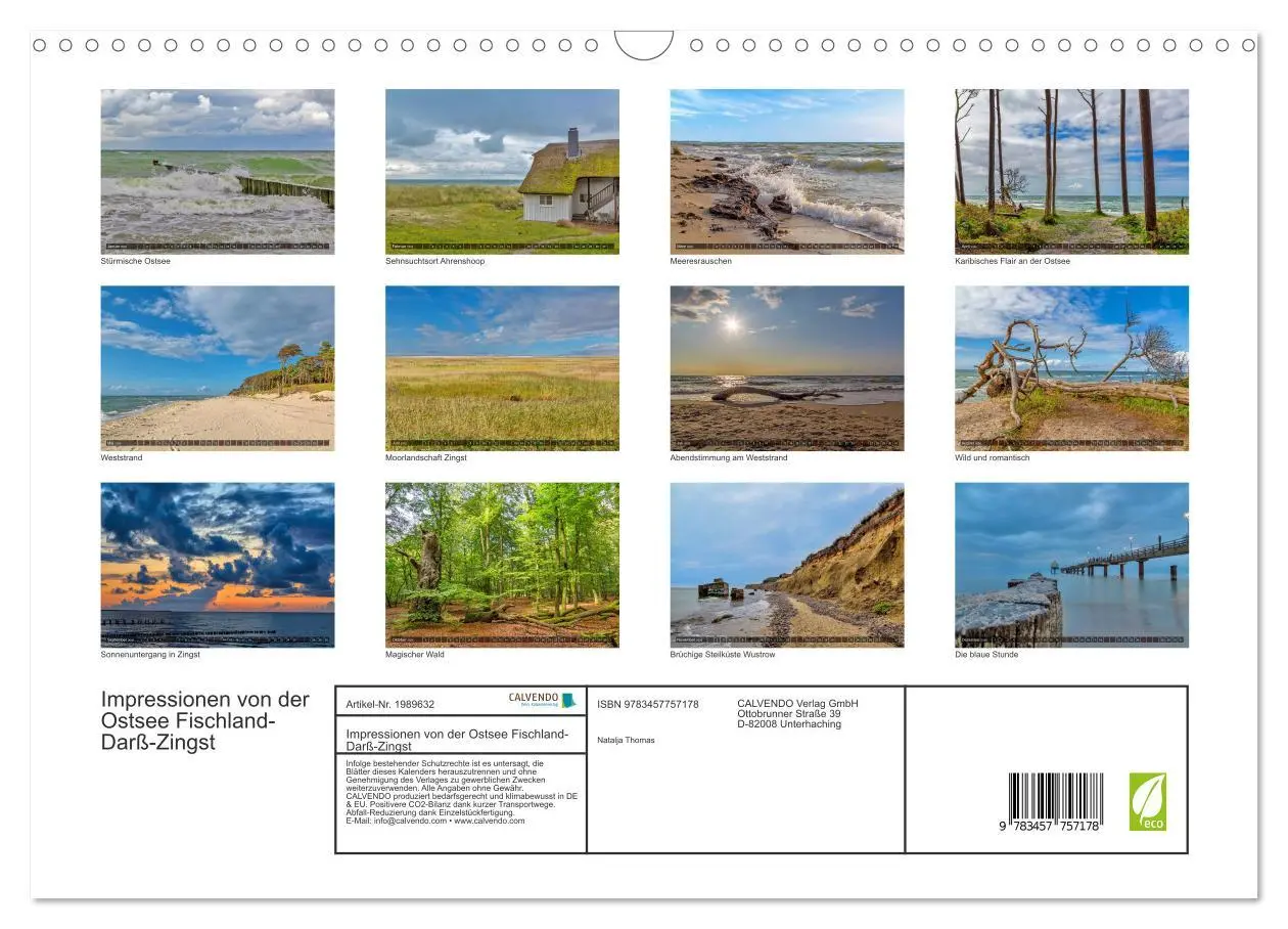 Bild: 9783457757178 | Impressionen von der Ostsee Fischland-Darß-Zingst (Wandkalender...
