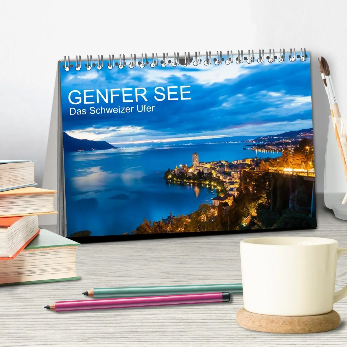 Bild: 9783516087178 | GENFER SEE Das Schweizer Ufer (Tischkalender 2026 DIN A5 quer),...