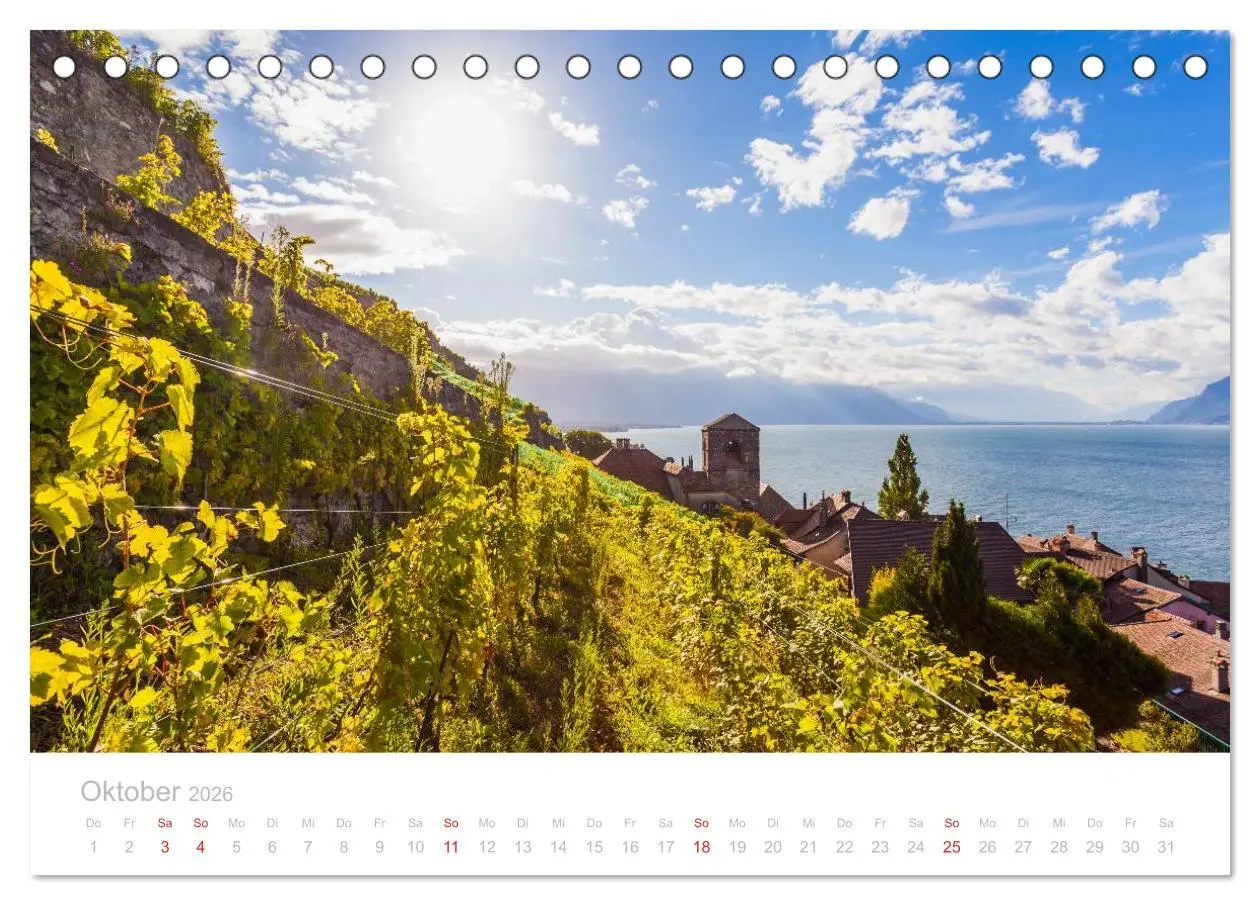 Bild: 9783516087178 | GENFER SEE Das Schweizer Ufer (Tischkalender 2026 DIN A5 quer),...