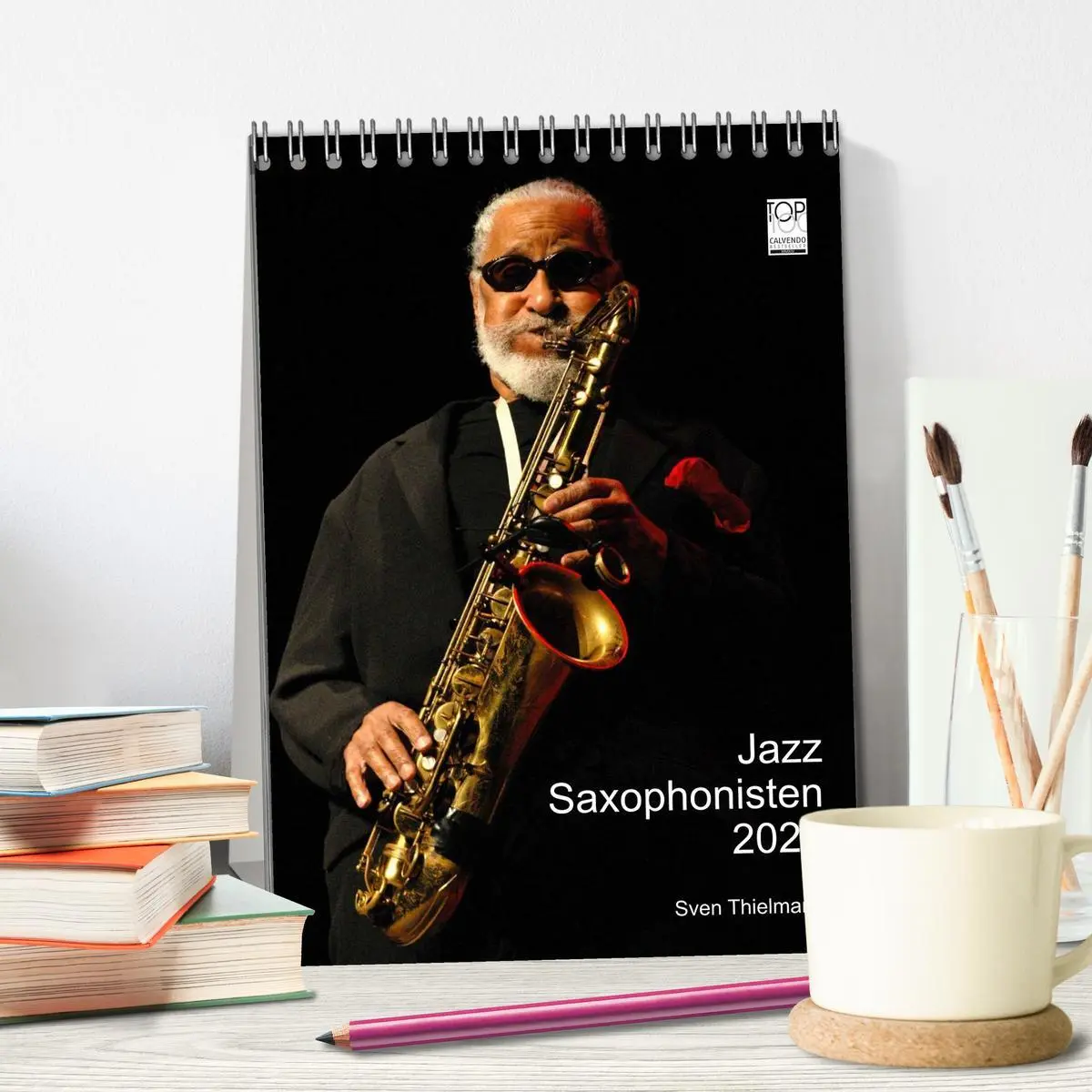 Bild: 9783516467178 | Jazz Saxophonisten 2026 (Tischkalender 2026 DIN A5 hoch), CALVENDO...