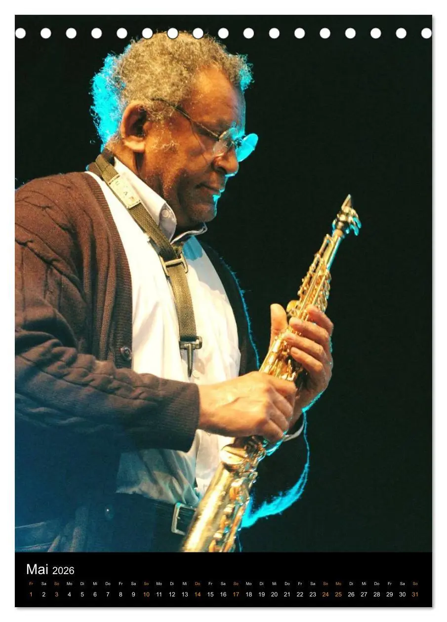 Bild: 9783516467178 | Jazz Saxophonisten 2026 (Tischkalender 2026 DIN A5 hoch), CALVENDO...