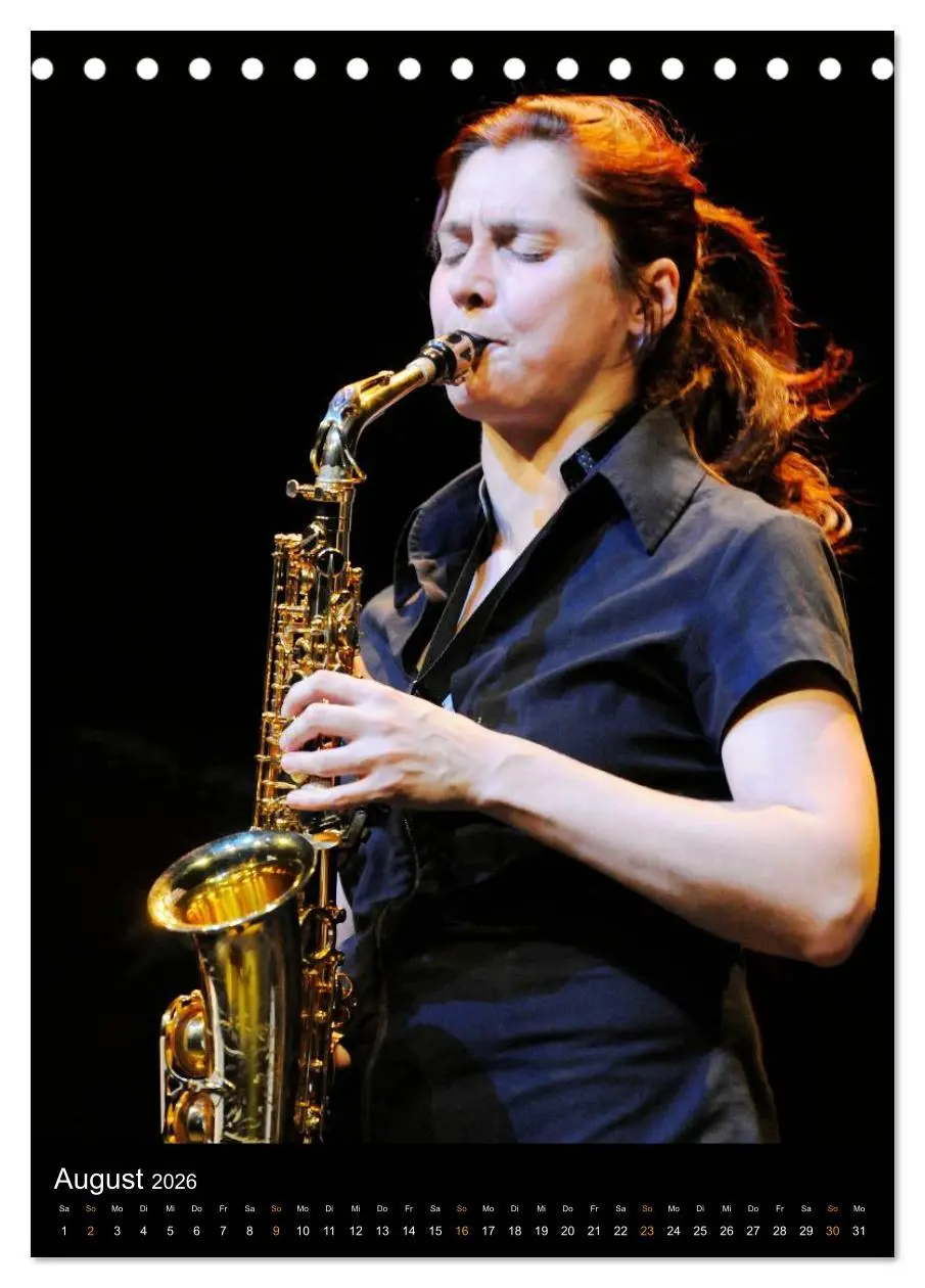 Bild: 9783516467178 | Jazz Saxophonisten 2026 (Tischkalender 2026 DIN A5 hoch), CALVENDO...
