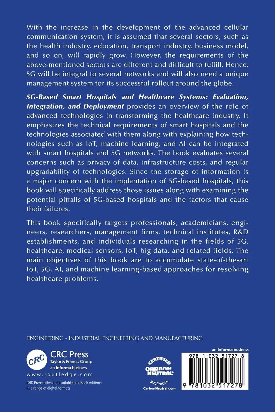 Rückseite: 9781032517278 | 5G-Based Smart Hospitals and Healthcare Systems | Arun Kumar (u. a.)
