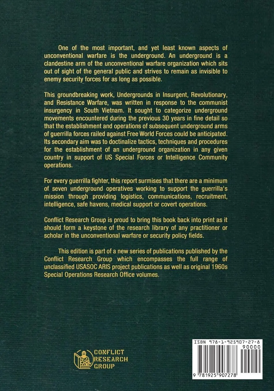 Rückseite: 9781925907278 | Undergrounds in Insurgent, Revolutionary, and Resistance Warfare