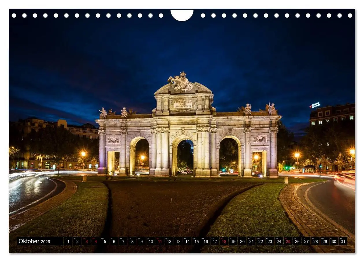 Bild: 9783457987278 | Madrid bei Nacht (Wandkalender 2026 DIN A4 quer), CALVENDO...